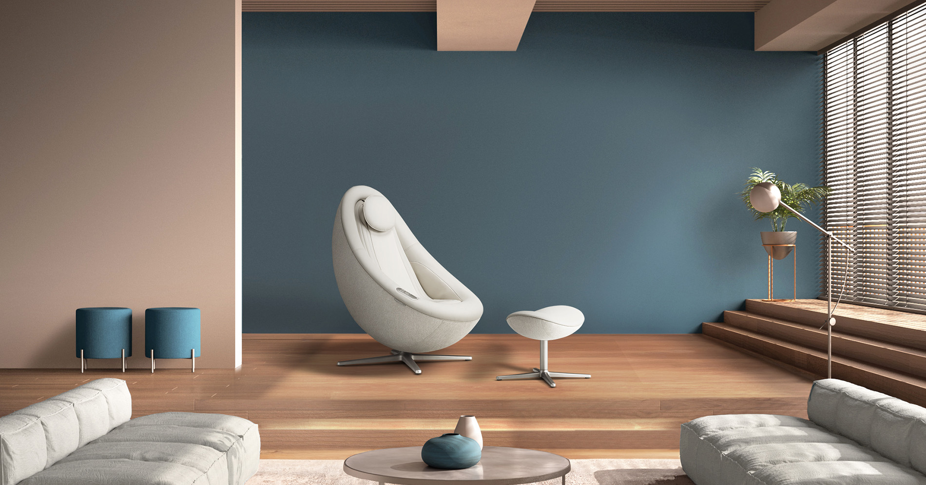 공간에 감각을 더하는 PEBBLE CHAIR 이미지