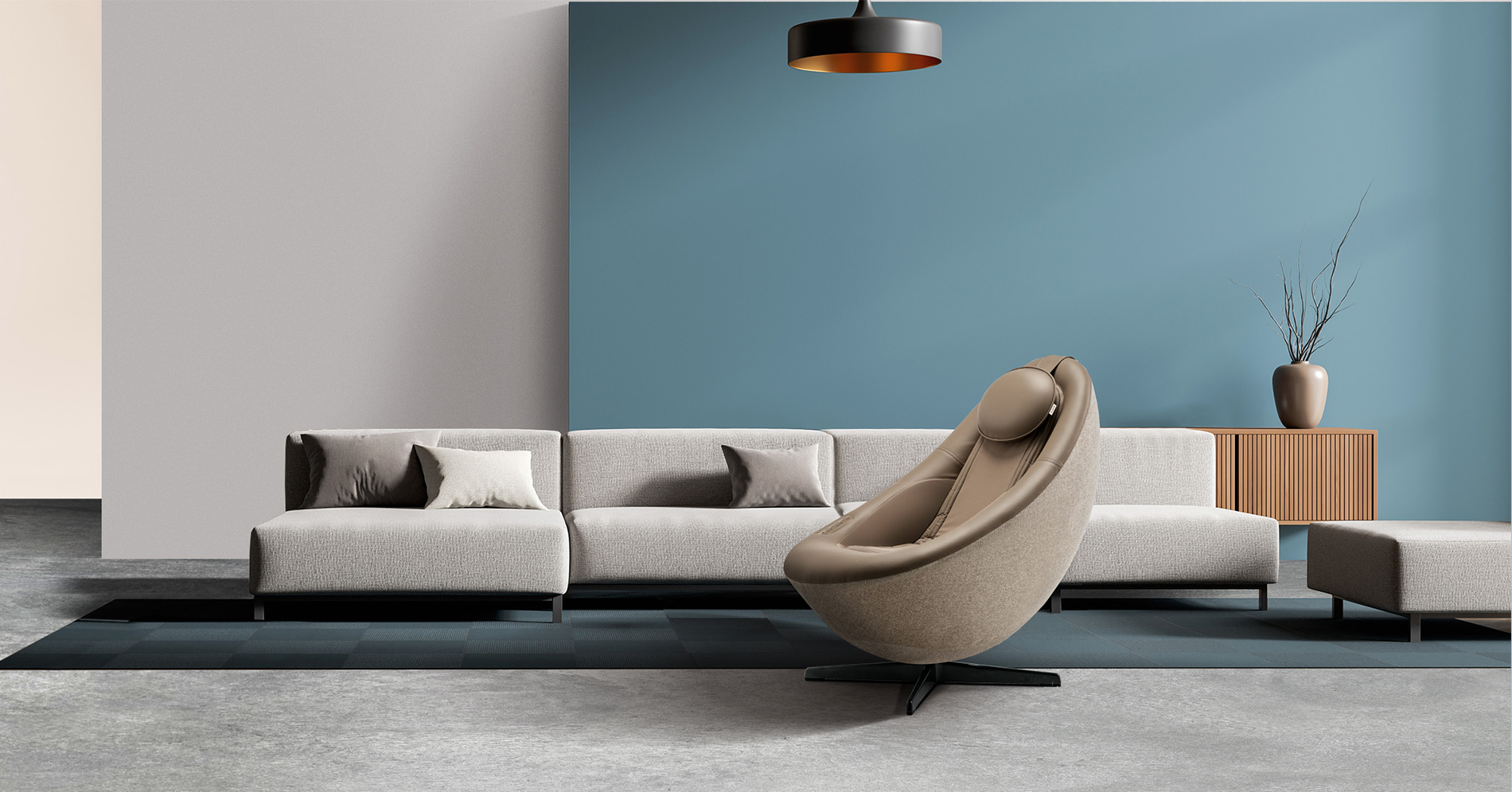 공간에 감각을 더하는 PEBBLE CHAIR 이미지