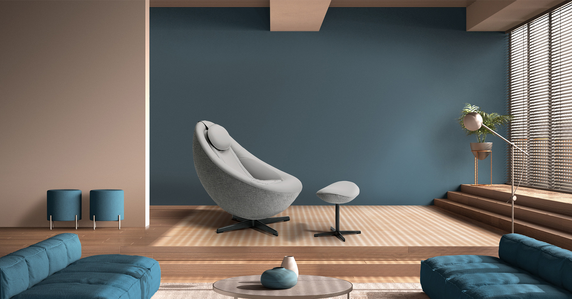 공간에 감각을 더하는 PEBBLE CHAIR 이미지
